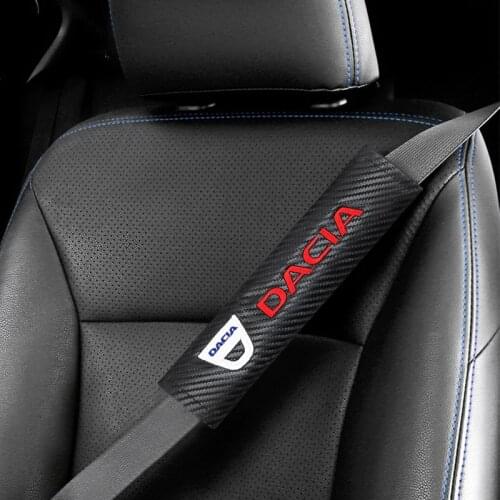 1/2PCS Car Seat Belt Cover Emblem Car Styling Accessories Auto Case For Dacia logan mcv duster 2021 2018 sandero lodgy dokker