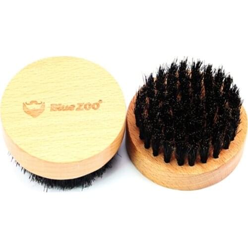 Natural Boar Bristle Beard Brush For Men Bamboo Face Massage Beards and Mustache That Works Wonders To Comb