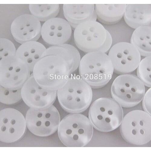 NBNLOW Apparel sleeve Buttons 11mm 4-hole resin Botao 100pcs garment accessories
