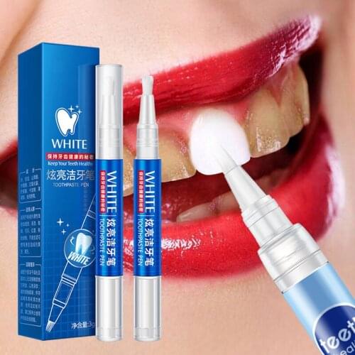 Teeth Whitening Pen Cleaning Serum Remove Plaque Stains Dental Tools Whiten Teeth Oral Hygiene Tooth Whitening Pen Gel 1Pcs 3ml