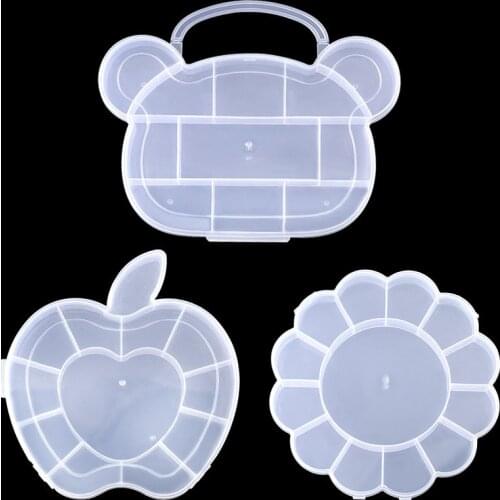 Plastic flower Storage Jewelry Box Compartment Adjustable Container earring box jewelry rectangle Box Case for Jewelry display