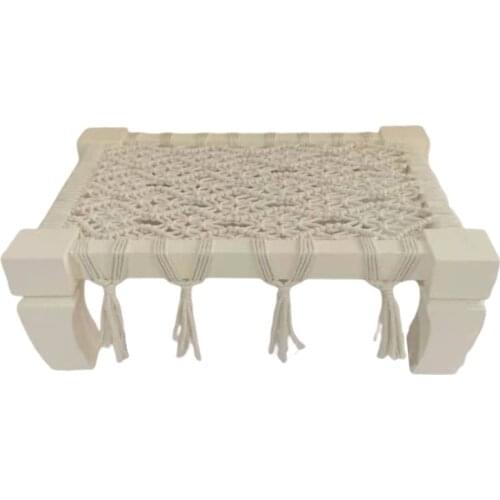 Newborn Photography Props Hand-woven Chair Baby Photo Shooting Crib Photo Posing Bed with Tassels