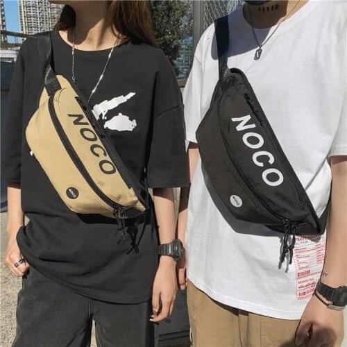 Sports Travel Waist Bags Unisex Street Style Hip Banana Bag Belt Phone Pouch Casual Canvas Crossbody Pouch Men Chest Pack