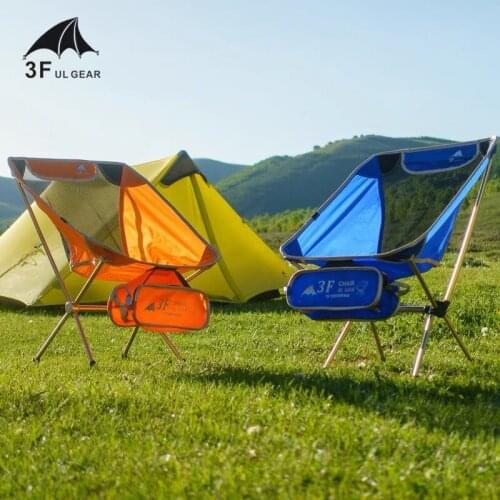 3F UL GEAR Ultralight Portable Folding Beach Chair Recreational Fishing Camping Sketcking Back Chair Papasan Chair Bowl Chair