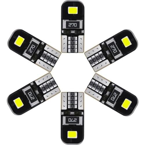 100pcs Wholesale T10 W5W 194 168 Car LED Reading License Plate Light Bulb Auto Door Clearance Lamp 2SMD 2835 White DC12V