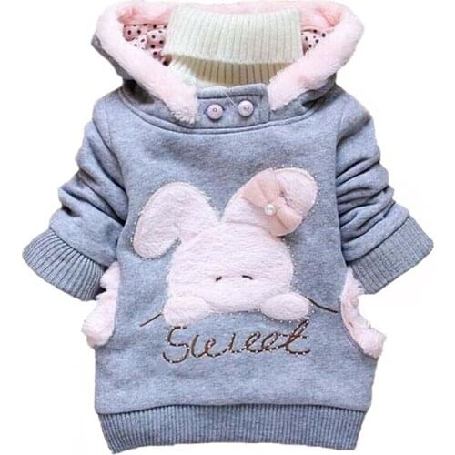 CHCDMP Cartoon little pony Rabbit Girls Sweater Children Clothes Kid Jackets Coat Hoodies Clothing Brand Baby Girl Child Outwear