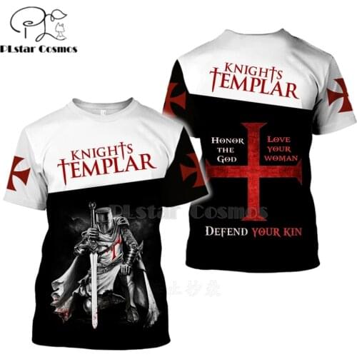 PLstar Cosmos 3DPrinted Knight Templar T-shirts tshirt tees Punk Casual Anime Men/Wonmen Funny Harajuku short sleeve streetwear1