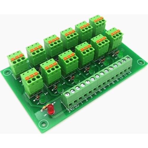 PLC12 channel NPN input spring wiring IO photoelectric proximity switch sensor terminal block