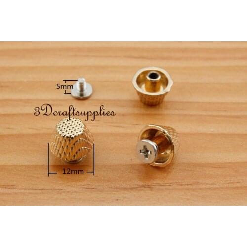 Studs leather rivet bag clothing shoes screws style 20 sets 12 mm golden CK4