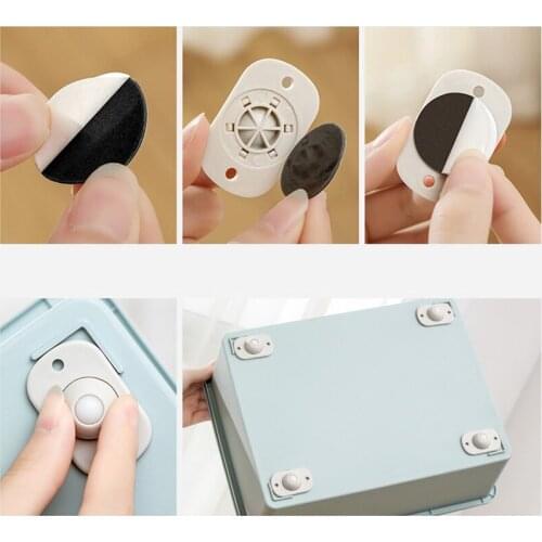 4Pcs Paste Type Universal Pulley Adhesive Storage Box Can Self-adhesiveHome No Noise No Scratches