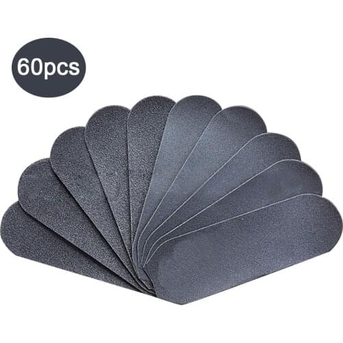 60pcs Pedicure Callus Remover Stainless Steel Foot Rasp Files Double-Sided Replacement Grits Pads Heel Scrubber Foot Care Tools