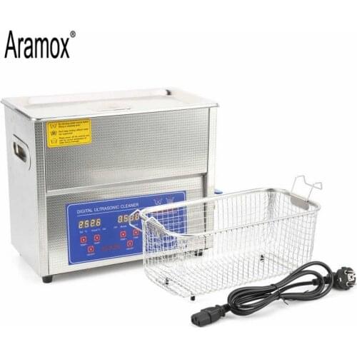 6L Digital Ultrasonic Cleaner Heated Timer Sonic Jewelry Glasses Watch Cleaning Machine for Laboratory Hardware Parts