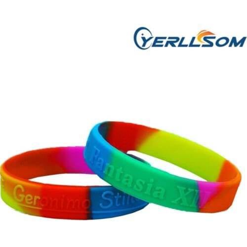 700PCS/Lot Free shipping embossed logo rubber bracelets silicone for promotional gifts Y031703