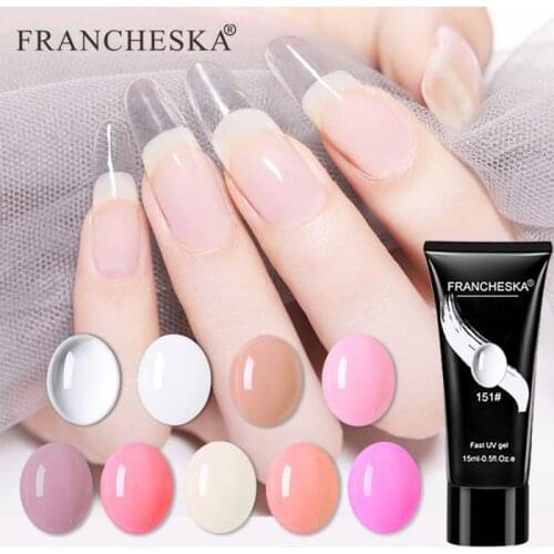 9 Colors Nail Extension Gel Acryl Crystal Natural Model Phototherapy 15 ML Nail Glue For Nails Extension Nail Art Manicure Tools