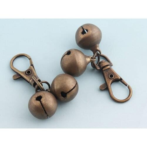 Antique bronze Swivel Clasp with bells Snap Hook Lanyard clasp Metal Lobster Clasp Large swivel hook for strap dog collar clasp