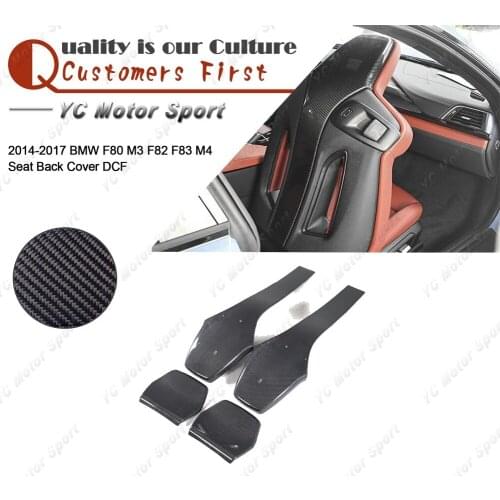 Car Accessories Dry Carbon Fiber Seat Back Cover Trim Fit For 2014-2017 F82 M4 Seat Back Cover