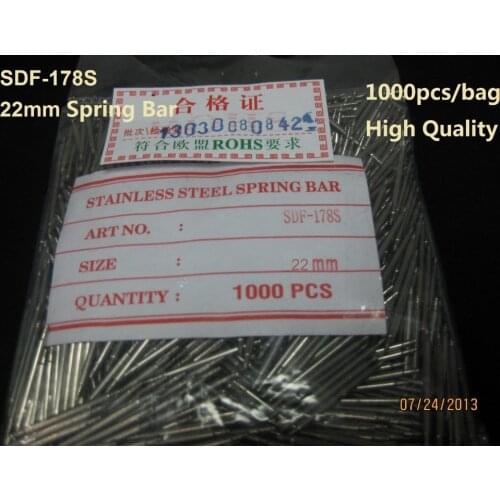 Free shipping 1000pcs 22mm SDF-178S Stainless Steel Double Flange Watch Spring Bars for Watch band pin Link watch Parts