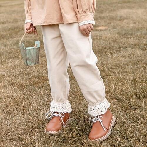 Autumn Spring Casual Pants For Girls Children Mid Elastic Waist Candy Color Trousers Kids Teens Daily Long Pants Clothes 3-14Y