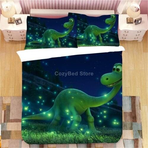 Cartoon Dinosaur Kids Bedding Set Animal 3d Duvet Cover Sets Comforter Bed Linen Twin Queen King Single Size Fashion Luxury Cute