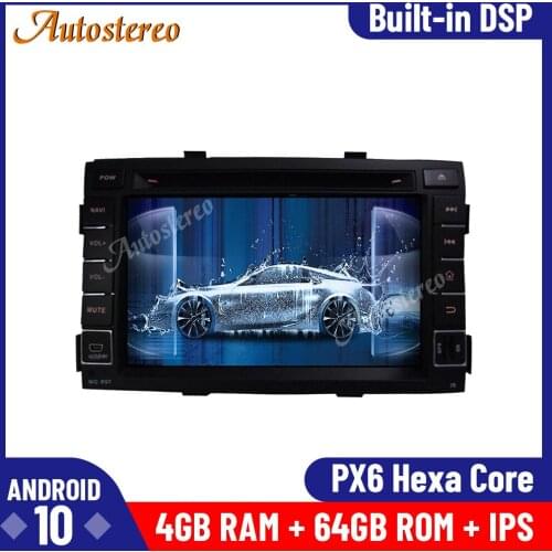 For KIA SORENTO 2010-2012 DSP Android 10.0 128 Car DVD Player GPS Navigation Auto Radio Stereo Head Unit Multimedia Player Audio