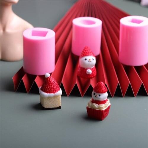Snowman Shape Silicone Fondant Cake Molds DIY Candle Aromatherapy Mold Handmade Cake Tools Chocolate Mould Sugarcrafts