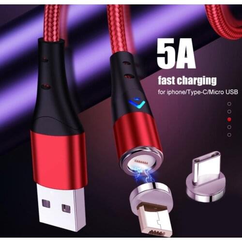 Charging Cable Magnetic Fast Charging Aluminium Alloy Portable Phone Plug Universal for iPhone/Android Phones