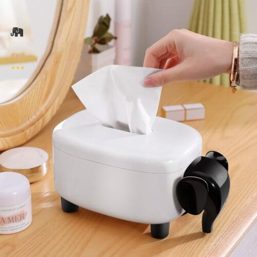 ABS elephant tissue box home living room simple paper tray creative cute coffee table desktop napkin storage box mx7161357