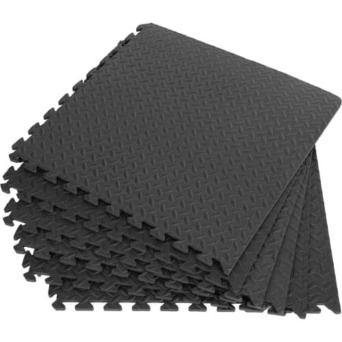 12PCS 30*30cm EVA Leaf Grain Floor Mats Gym Floor Mat Splicing Mats Patchwork Rugs Thicken Shock for Room Fitness Home Workouts