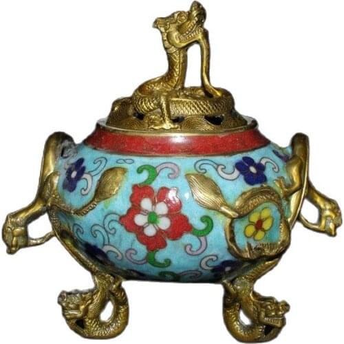 China old Beijing old goods Panlong three-legged incense burner