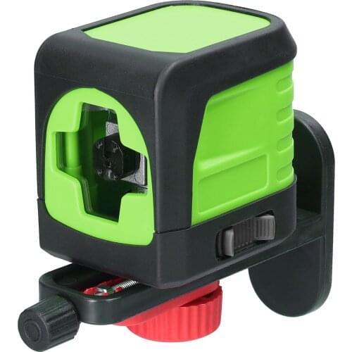 Portable 2D Green Lines Laser Level Vertical Horizontal Lines Self-leveling Function Leveling Tool for Construction Utility Tool