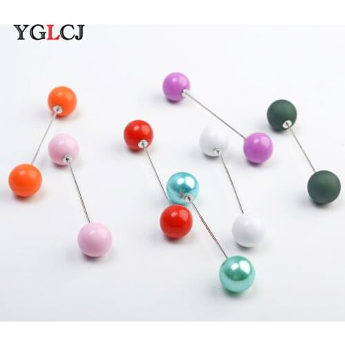2020Fashion 1Pc Ms./Girl Imitation Pearl Brooch Classic Charm High Quality Accessories Simple Color Double Pearl Brooch Joker