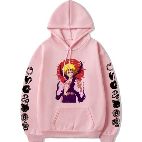 The Seven Deadly Sins Hoodies Men Kawaii Japanese Anime Nanatsu No Taizai Meliodas Graphic Hoodie Unisex Tops Sweatshirts Male