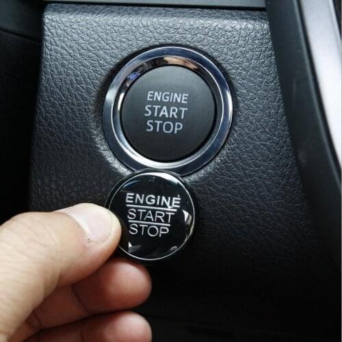 Car Engine Start Stop Button Sticker Cap Trim Cover For 2018 Toyota Camry XV70 Car Interior Accessories