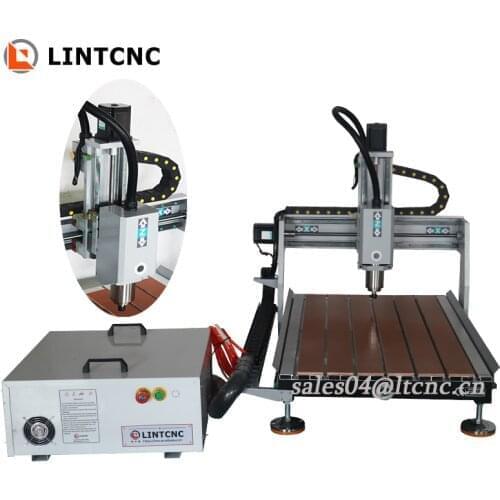 Cray promotion mini 6090 desktop 1.5kw cnc router hiwin linear square guide rail woodworking cnc engraving machine