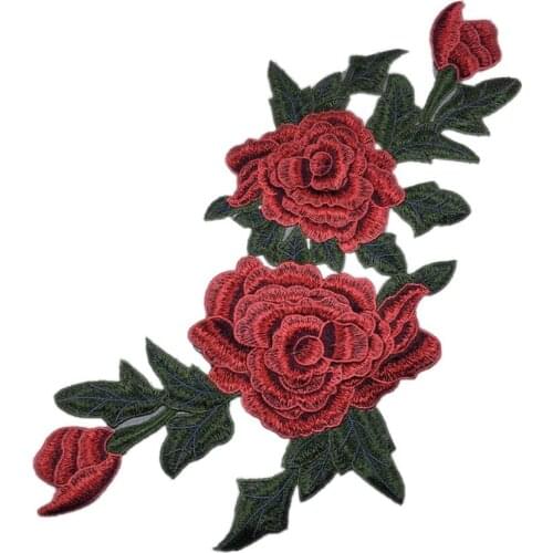 New Plum Blossom Flower Collar Sew on Patch Applique Badge Embroidered Lace Dress Cheongsam Clothes Decor DIY Accessories