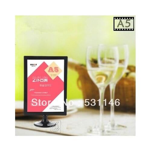 Store plastic photo frame stand display price advertising display and menu for restaurants (Size:A5)