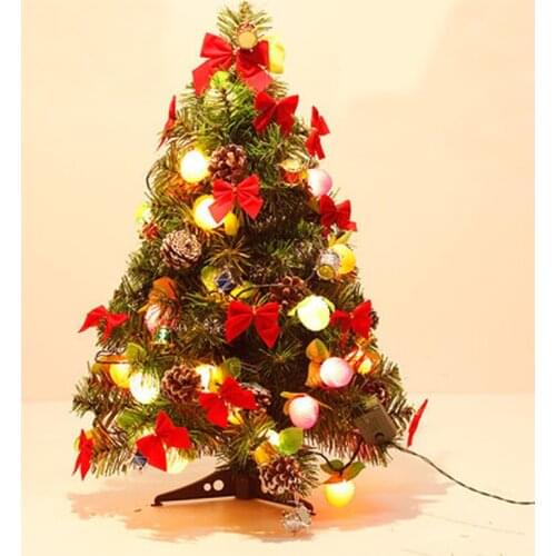 1 Set 45cm/60cm Christmas Tree with Fruit Lighting Colorful Tree Decoration Ornaments LED Multicolor Lights Holiday Decoration