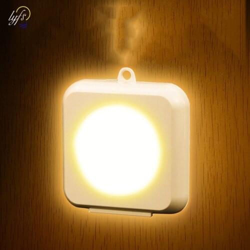 LED Motion Sensor Night Light Indoor battery Powered Motion Sensor lamp Indoor for Hallway Bathroom Bedroom Stairs Corridor