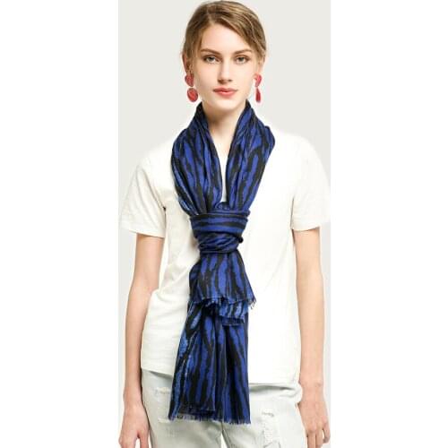 Zebra Pattern Warm Scarf for Women Classic Design Print Shawl Soft Large Stole [6764]
