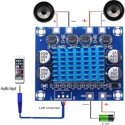 TPA3110 XH-A232 30W+30W 2.0 Channel Digital Stereo Audio Power Amplifier Board DC 8-26V 3A C6-001