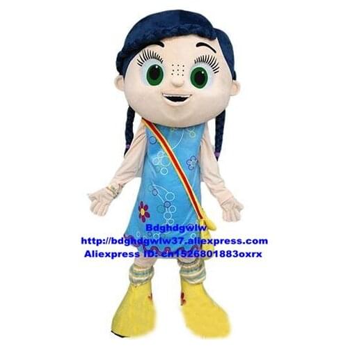 Wissper Young Girl Maid Maiden Mascot Costume Adult Cartoon Character Outfit Suit THEME PARK Big Party zx366 Free Shipping