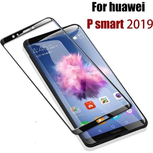 Tempered glass for Huawei P Smart plus 2019 full cover Screen protector for huawe P Smart plu protective film on huaway P smart