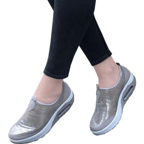 Akexiya 2021 Women Flats Loafers Shallow Trainers Comfort Moccasins Slip-on Platform Ballet Sneakers Ladies Casual Shoes size41