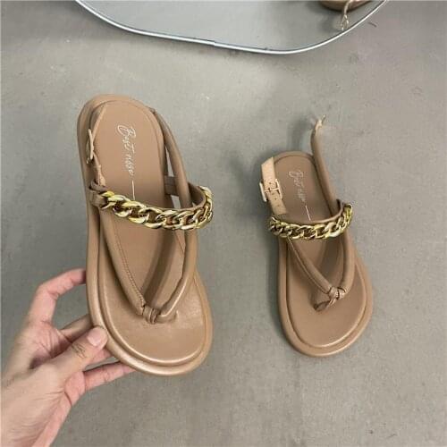 Gladiator Sandalias Mujer 2021 Female Flat Heels Shoes Women Summer Comfort Buckle Sandals Flat Sandals Biger Size 37-41