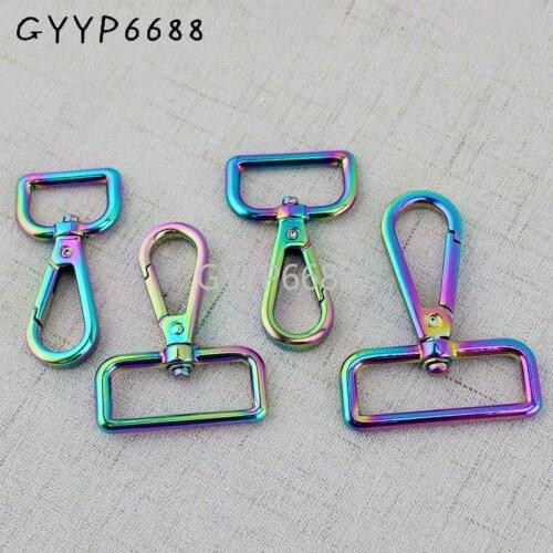 10-30-100pcs 13mm 19mm 25mm 32mm 38mm Rainbow classical snap hook metal swivel clasp lobster claws swivel clips