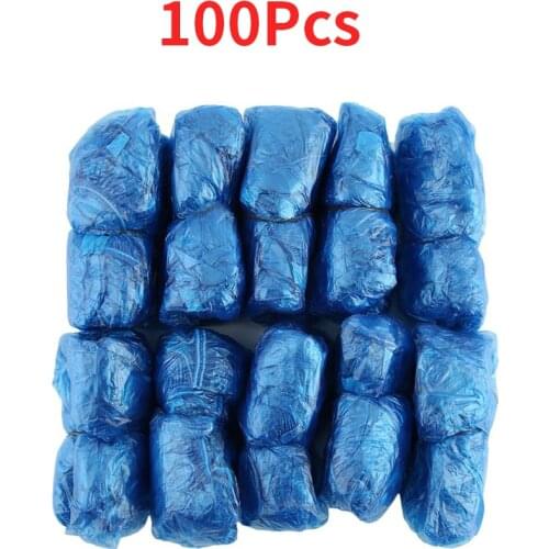 100Pcs Disposable Shoe Covers Indoor Carpets Floor Anti-Dust Cleaning Overshoes Rainy Day Waterproof Shoe Covers Home Supplies