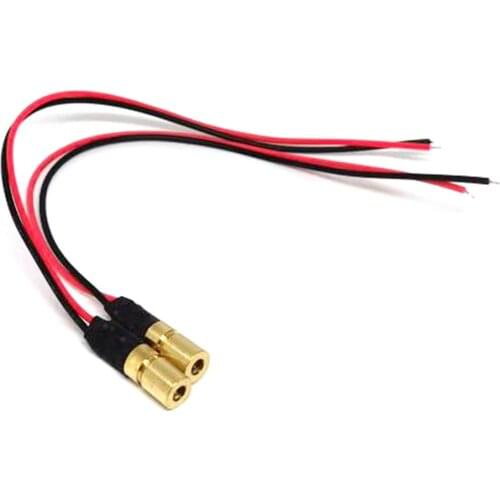 2pcs 6x10mm Mini Focusable 5mw 650nm Red Laser Module Focus Dot Head 3V Driver