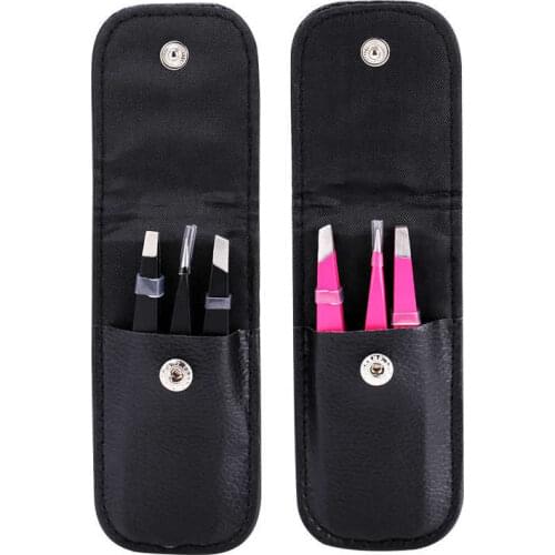 3Pcs Anti-static Stainless Steel Tweezers Maintenance Tools Industrial Precision Straight Tweezers Repair Tools For Eyebrow DIY