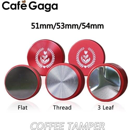 51/53/54mm Adjustable 304 Stainless Steel Coffee Espresso Tamper Thread Base Distribution Tools Coffee Machine Accessories