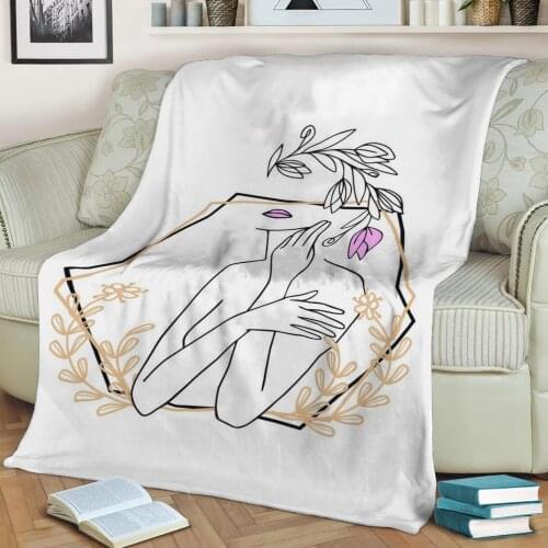 Abstract Geometric Art 608 3D Printed Velvet Plush Throw Fleece Blanket Bedspread Sherpa Blanket Home Decora